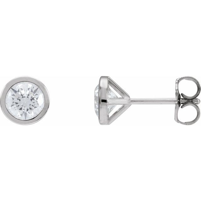 14K White 1 1/5 CTW Lab-Grown Diamond Cocktail-Style Earrings