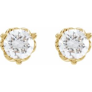 Round 1/5 CTW Lab-Grown Diamond Infinity-Inspired Earrings