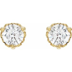 14K Yellow 1/5 CTW Lab-Grown Diamond Vintage-Inspired Earrings