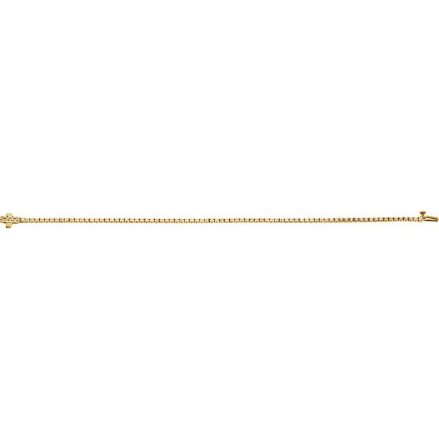 14K Yellow 7/8 CTW Lab-Grown Diamond Line 7 1/4" Bracelet