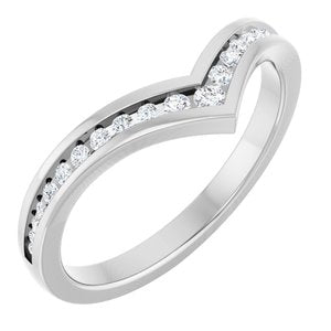 Platinum 1/5 CTW Lab-Grown Diamond Contour Band
