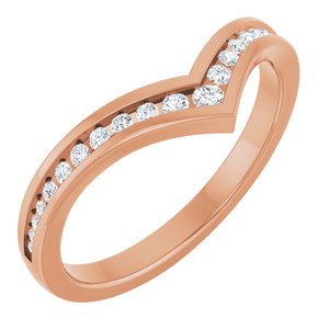 14K Rose 1/5 CTW Lab-Grown Diamond Contour Band