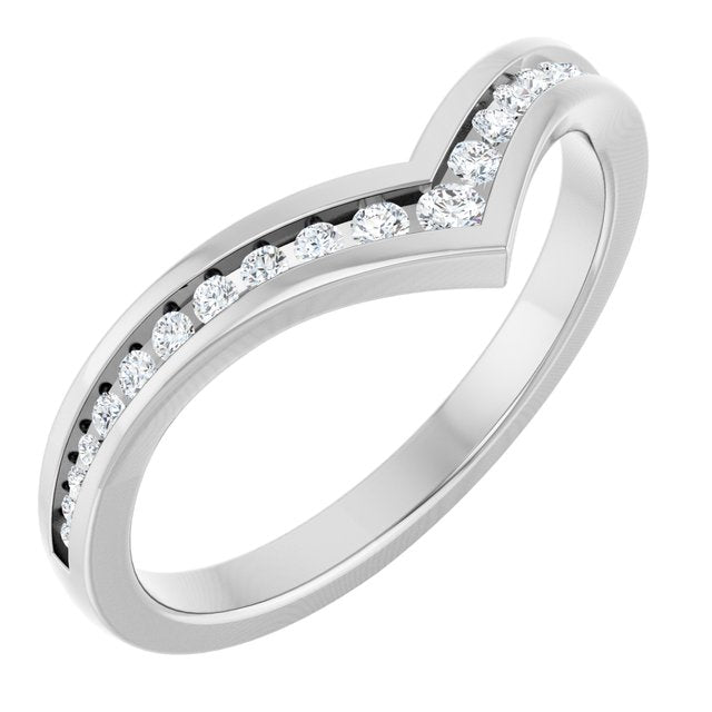 Platinum 1/5 CTW Lab-Grown Diamond Contour Band