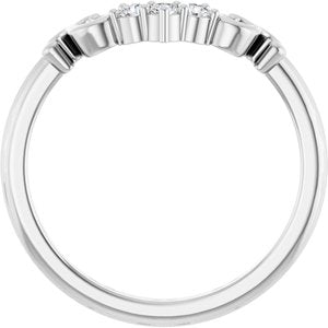 Platinum .08 CTW Lab-Grown Diamond Contour Band