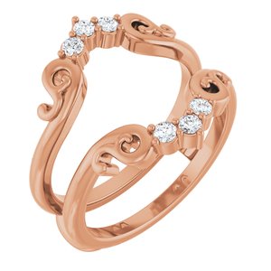 14K Rose 1/6 CTW Lab-Grown Diamond Ring Guard