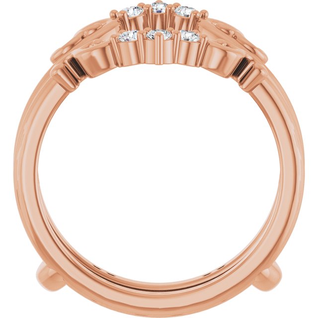 14K Rose 1/6 CTW Lab-Grown Diamond Ring Guard