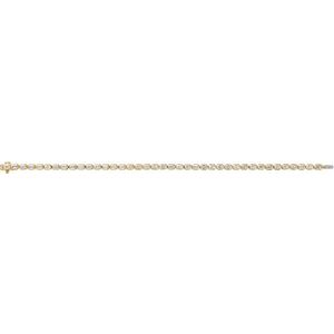 14K Yellow 6 1/4 CTW Lab-Grown Diamond Line 7" Bracelet
