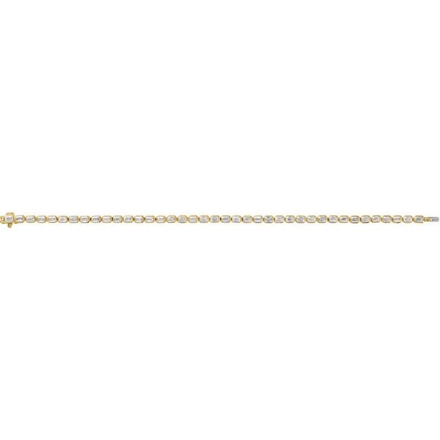 14K Yellow 6 1/4 CTW Lab-Grown Diamond Line 7" Bracelet