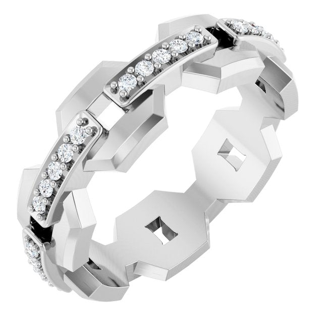 Platinum 1/5 CTW Lab-Grown Diamond Band