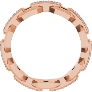 14K Rose 1/5 CTW Lab-Grown Diamond Band