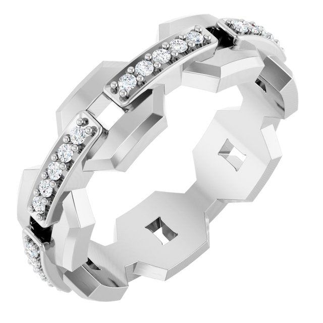 Platinum 1/5 CTW Lab-Grown Diamond Band