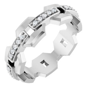 Platinum 1/5 CTW Lab-Grown Diamond Band