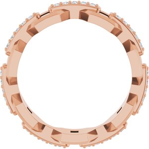 14K Rose 1/5 CTW Lab-Grown Diamond Band