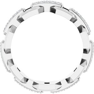 14K White 1/5 CTW Lab-Grown Diamond Band