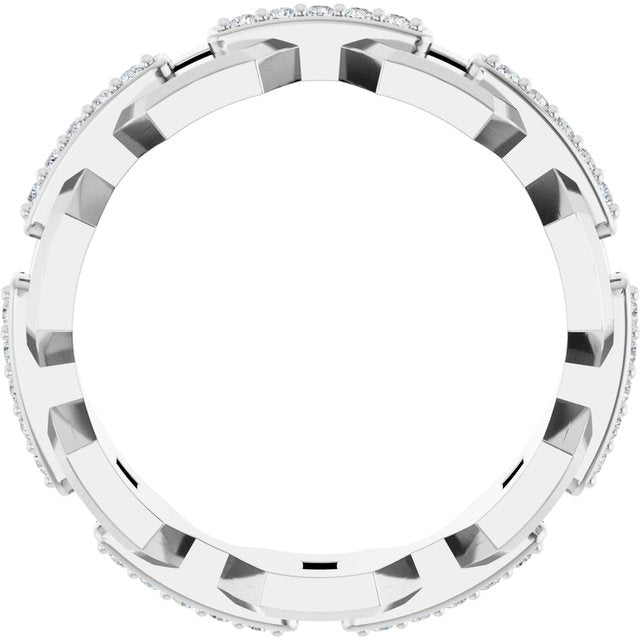 14K White 1/5 CTW Lab-Grown Diamond Band