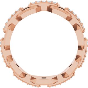 14K Rose 1/5 CTW Lab-Grown Diamond Band