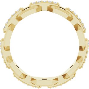 14K Yellow 1/5 CTW Lab-Grown Diamond Band