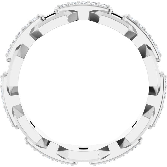 14K White 1/5 CTW Lab-Grown Diamond Band