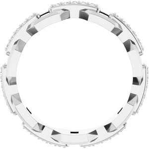 14K White 1/5 CTW Lab-Grown Diamond Band