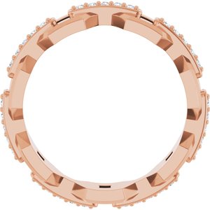 14K Rose 1/5 CTW Lab-Grown Diamond Band