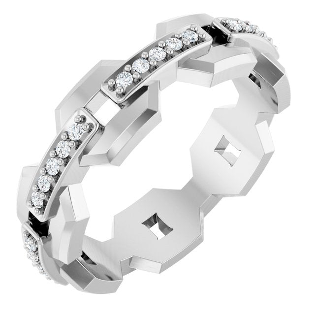 Platinum 1/5 CTW Lab-Grown Diamond Band