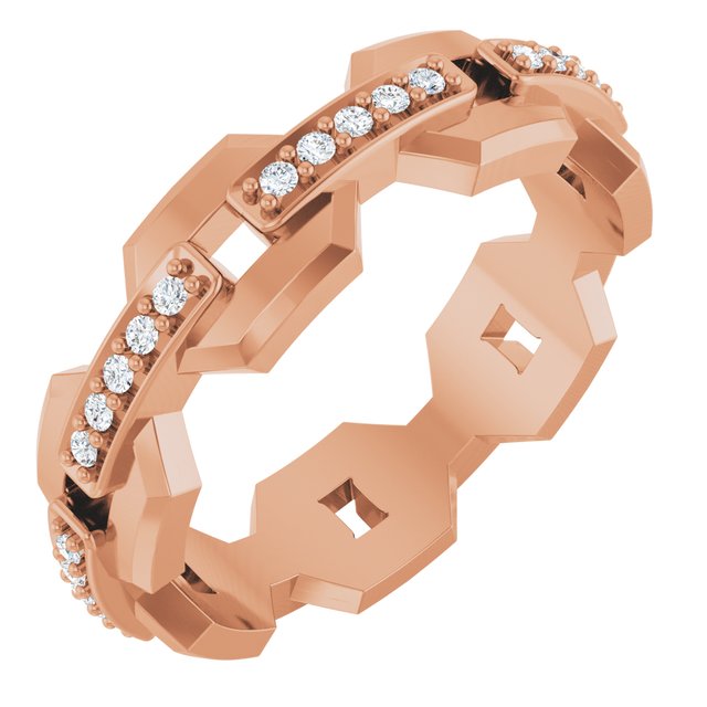 14K Rose 1/5 CTW Lab-Grown Diamond Band