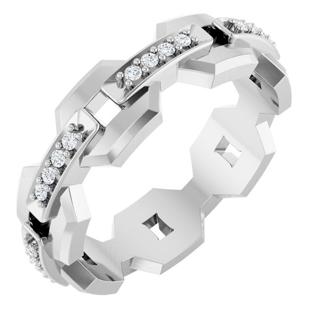 Platinum 1/5 CTW Lab-Grown Diamond Band