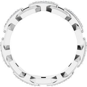 14K White 1/5 CTW Lab-Grown Diamond Band