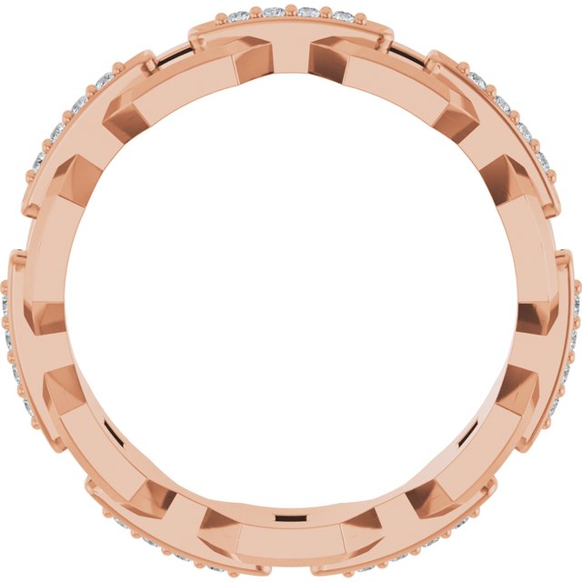14K Rose 1/5 CTW Lab-Grown Diamond Band