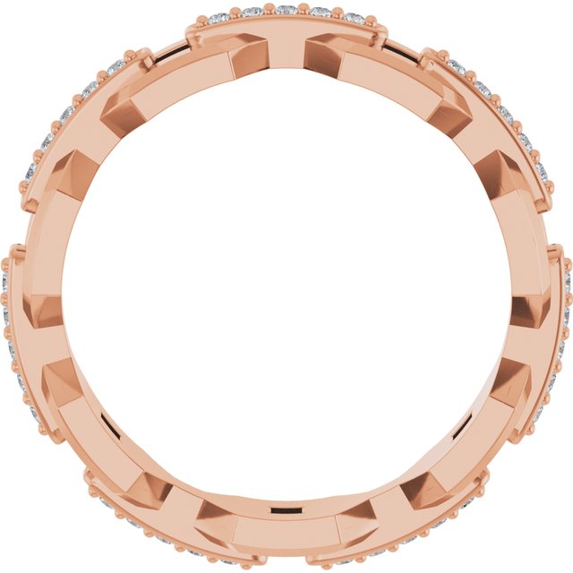 14K Rose 1/5 CTW Lab-Grown Diamond Band