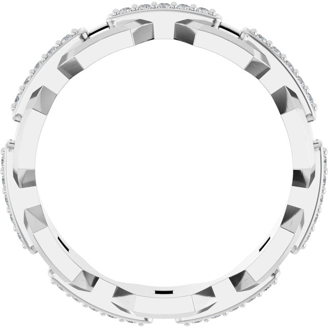 14K White 1/5 CTW Lab-Grown Diamond Band