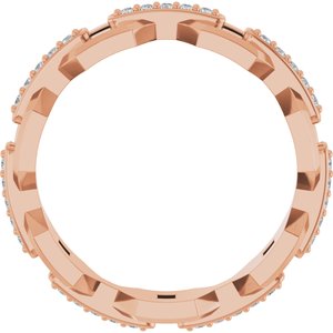 14K Rose 1/5 CTW Lab-Grown Diamond Band