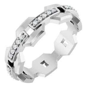 Platinum 1/5 CTW Lab-Grown Diamond Band