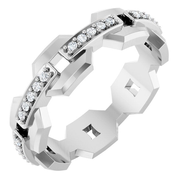 Platinum 1/5 CTW Lab-Grown Diamond Band