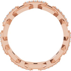 14K Rose 1/5 CTW Lab-Grown Diamond Band