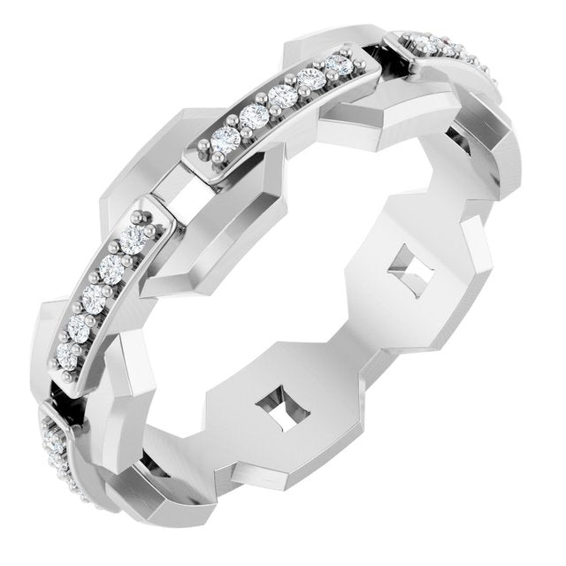 Platinum 1/5 CTW Lab-Grown Diamond Band