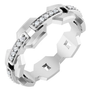 Platinum 1/5 CTW Lab-Grown Diamond Band