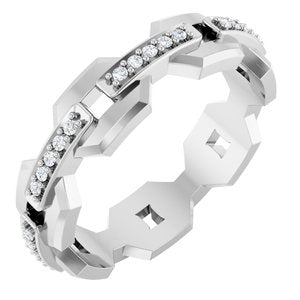 14K White 1/5 CTW Lab-Grown Diamond Band