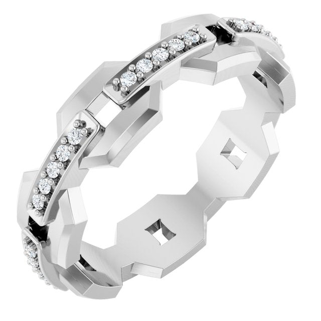 14K White 1/5 CTW Lab-Grown Diamond Band