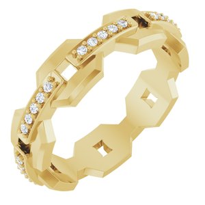 14K Yellow 1/5 CTW Lab-Grown Diamond Band