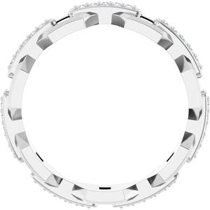 14K White 1/5 CTW Lab-Grown Diamond Band