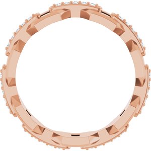 14K Rose 1/5 CTW Lab-Grown Diamond Band