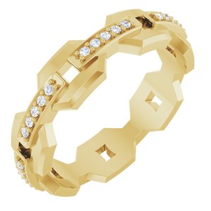 14K Yellow 1/5 CTW Lab-Grown Diamond Band