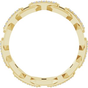 14K Yellow 1/5 CTW Lab-Grown Diamond Band