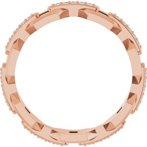 14K Rose 1/5 CTW Lab-Grown Diamond Band