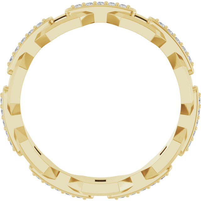14K Yellow 1/5 CTW Lab-Grown Diamond Band