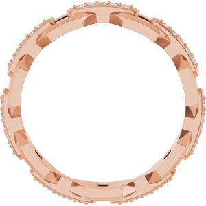14K Rose 1/5 CTW Lab-Grown Diamond Band