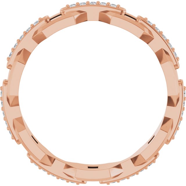 14K Rose 1/5 CTW Lab-Grown Diamond Band