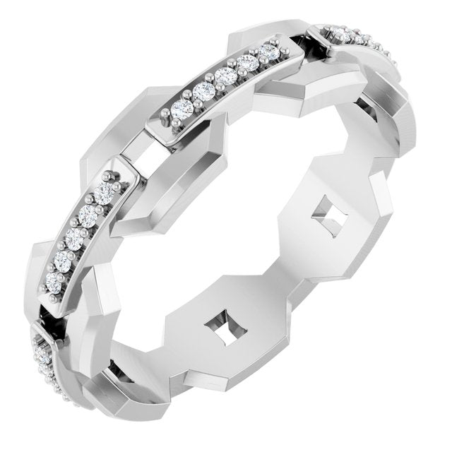Platinum 1/5 CTW Lab-Grown Diamond Band
