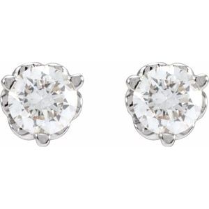 Round 1/5 CTW Lab-Grown Diamond Infinity-Inspired Earrings